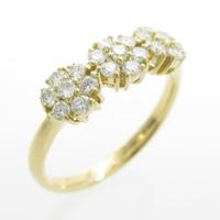 【リメイク】K18YG フラワー ダイヤモンドリング20％引き