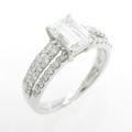 【リメイク】プラチナダイヤモンドリング 1．018ct・D・VS1・エメラルドカット