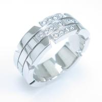 カルティエ タンクフランセーズ ハーフダイヤ リング10％引き