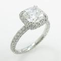 プラチナダイヤモンドリング 1．29ct・F・VS1・クッションカット20％引き