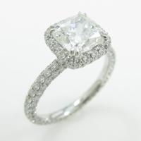 プラチナダイヤモンドリング 1．29ct・F・VS1・クッションカット20％引き
