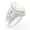 プラチナダイヤモンドリング 2．130ct・VLY・SI1・マーキスカット