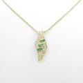 K18YG エメラルドネックレス