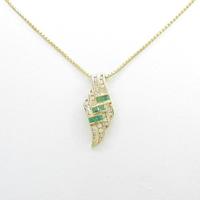 K18YG エメラルドネックレス