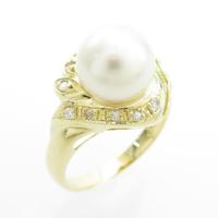 K18YG アコヤパールリング