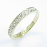 K18YG ハーフエタニティ ダイヤモンドリング