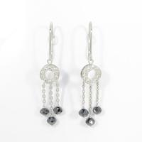 K18WG ダイヤモンドピアス