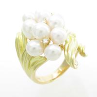 K18YG アコヤパールリング