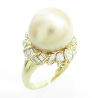 K18YG シロチョウパールリング