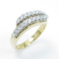 K18YG／PT ダイヤモンドリング