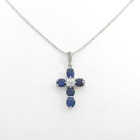 PT クロス サファイヤネックレス