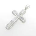 750WG クロス ダイヤモンドペンダント