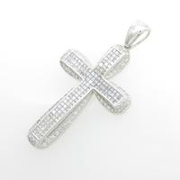 750WG クロス ダイヤモンドペンダント