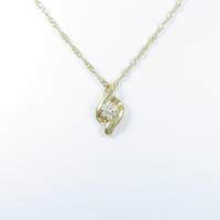 K18YG フラワー ダイヤモンドネックレス