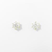 K18YG ダイヤモンドピアス 0．507ct・0．524ct・J・SI2・GOOD