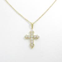 K18YG クロス ダイヤモンドネックレス