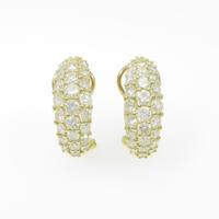 K18YG パヴェ ダイヤモンドピアス