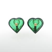 バカラ ハート クリスタルガラス イヤリング