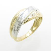 K18YG／PT ダイヤモンドリング