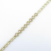 18KYG ハート ダイヤモンドブレスレット