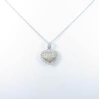 K18WG／K18YG ハート ダイヤモンドネックレス20％引き