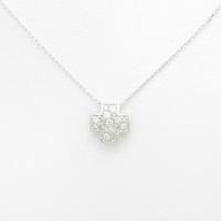 K18WG クロス ダイヤモンドネックレス