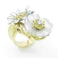 アズ タイム フラワー サファイヤリング