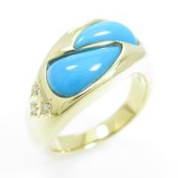 K18YG トルコイシリング