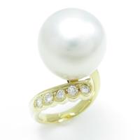 K18YG シロチョウパールリング