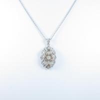 K18WG ダイヤモンドネックレス