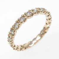 K18PG フルエタニティ ダイヤモンドリング