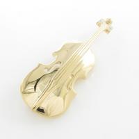K18YG バイオリン ダイヤモンドブローチ