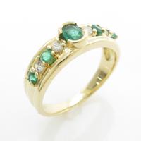 K18YG エメラルドリング