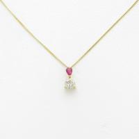 K18YG ルビーネックレス