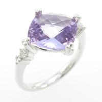 K18WG アメジストリング