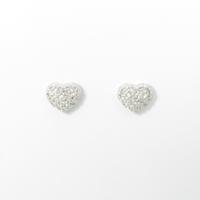 PT ハート パヴェ ダイヤモンドピアス