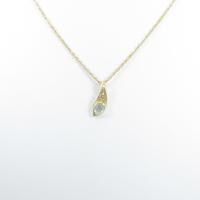 K18YG ブルートパーズネックレス