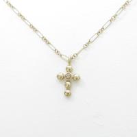 カシケイ クロス ダイヤモンドネックレス