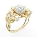750PG／750WG フラワー ダイヤモンドリング