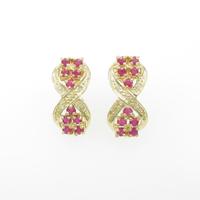 K18YG ルビーイヤリング