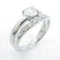 プラチナダイヤモンドリング 0．434ct・F・SI1・EXT・H＆C10％引き