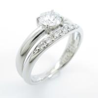 プラチナダイヤモンドリング 0．434ct・F・SI1・EXT・H＆C10％引き