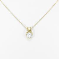 【リメイク】K18YG ダイヤモンドネックレス 0．381ct・H・VS2・GOOD