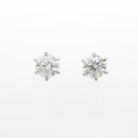 【リメイク】ST／プラチナダイヤモンドピアス 0．410ct・0．411ct・E・SI1・EXT H＆C