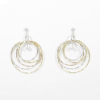 【新品】K18スリーカラー ダイヤモンドピアス