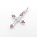カルティエ クロス ピンクサファイヤチャーム