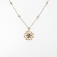 750PG／750BG フラワー ダイヤモンドネックレス