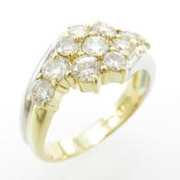 K18YG／PT ダイヤモンドリング