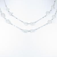 K18WG シロチョウパールネックレス