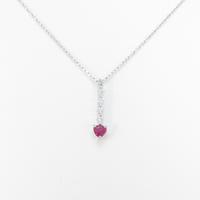PT ハート ルビーネックレス